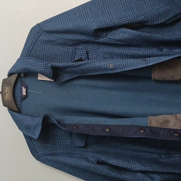 Land's End size 2X women's fleece shacket in a Glen Plaid deep sea navy … - Picture 7 of 17